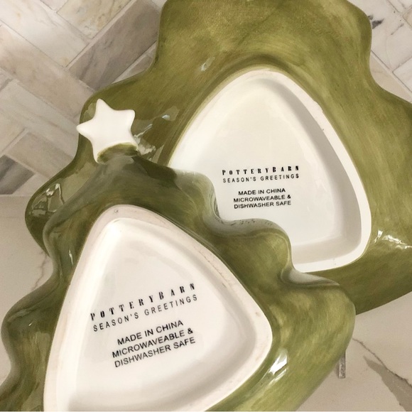 LAST ONE! Pottery Barn Season’s Greetings Christmas Tree Plate - Picture 5 of 6